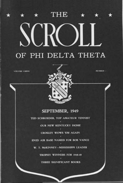 1949–50 Volume 74 No 1–5 - Phi Delta Theta Scroll Archive